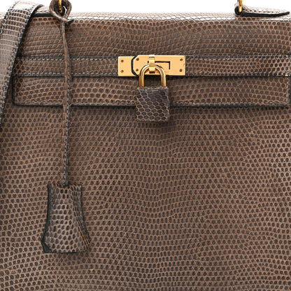 Hermes Lizard Niloticus Kelly Sellier 25 Gris Fonce 8 of 21