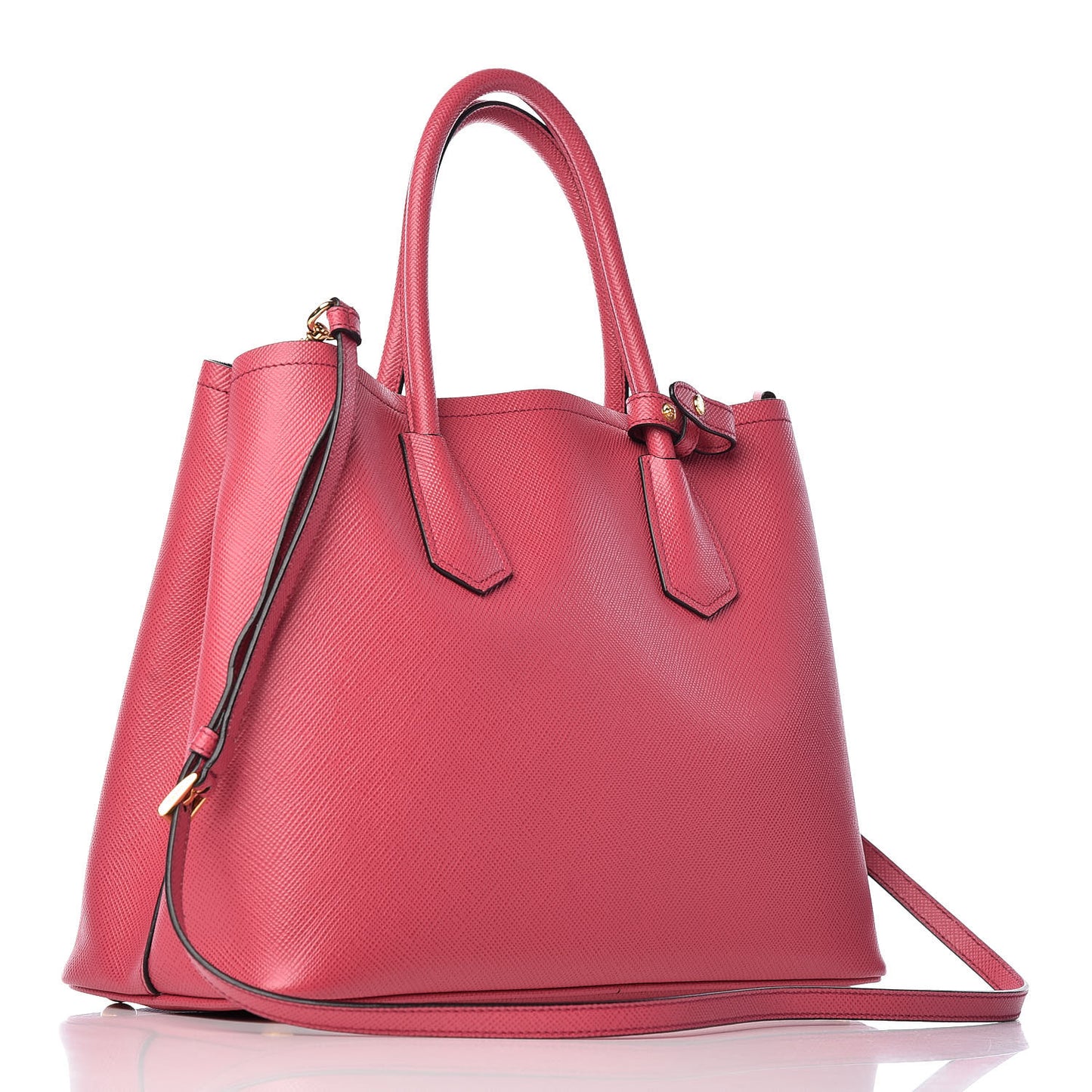 Saffiano Cuir Medium Double Bag Peonia