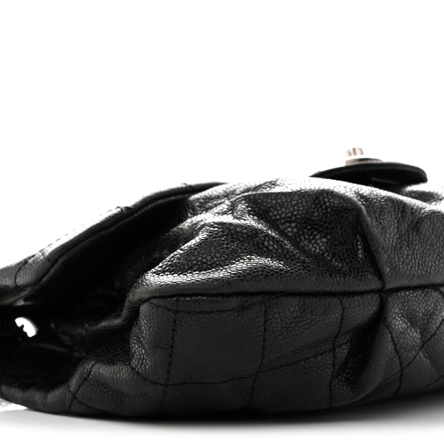 Chanel Caviar Quilted Medium Elastic Flap Black 9 of 16