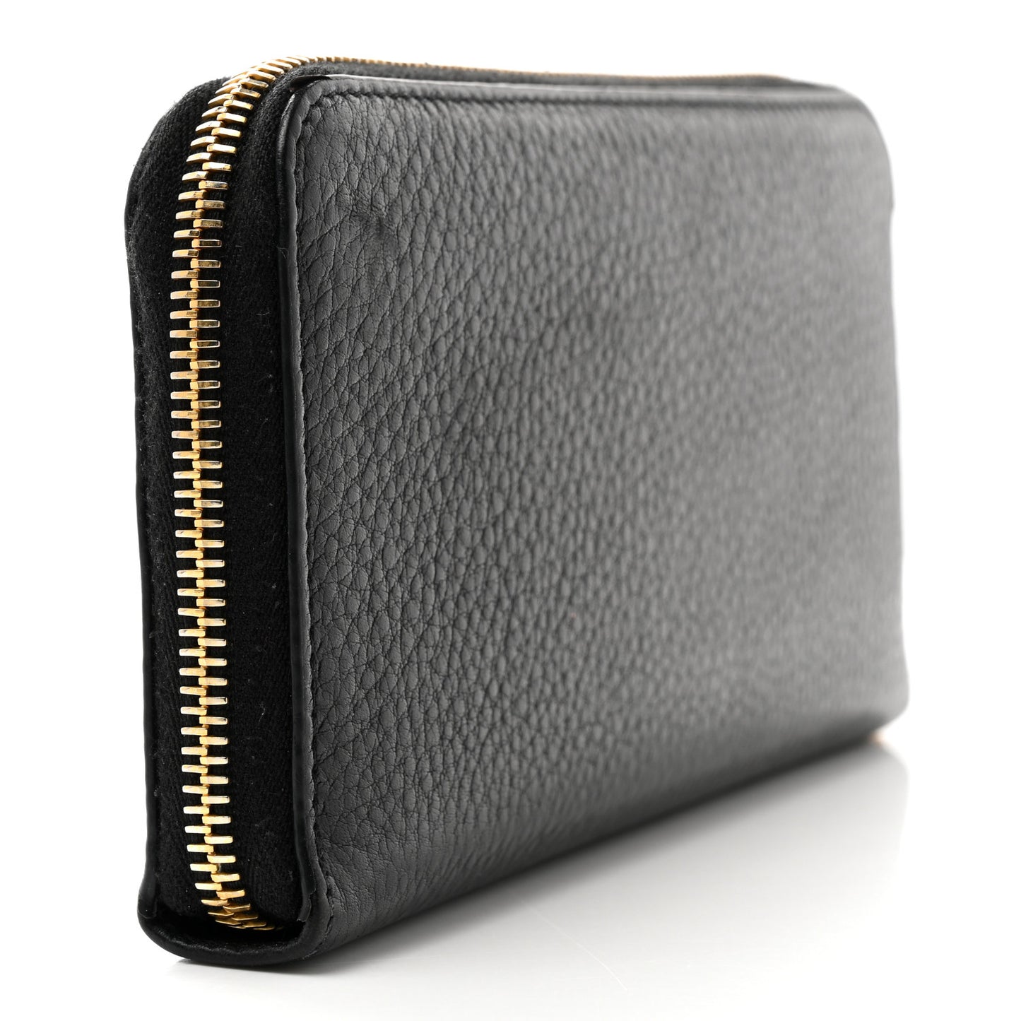 Daino Bi-Color Zip Around Wallet Black Fuoco