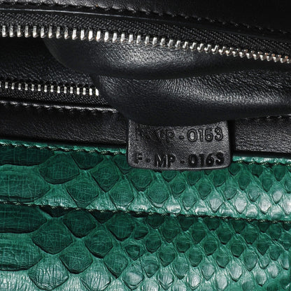 Celine Python and Calfskin Small Trapeze Emerald Natural 7 of 7