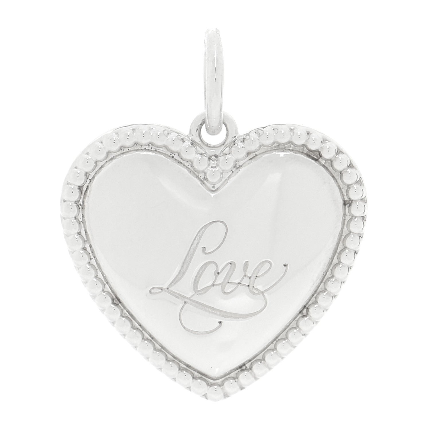 Tiffany Sterling Silver Love Heart Charm 1 of 4