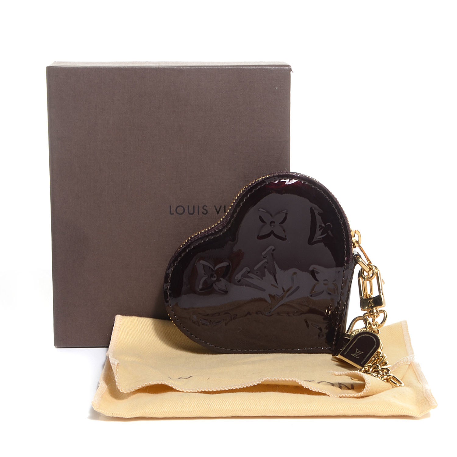 Louis Vuitton Vernis Coeur Heart Coin Purse Amarante 9 of 9