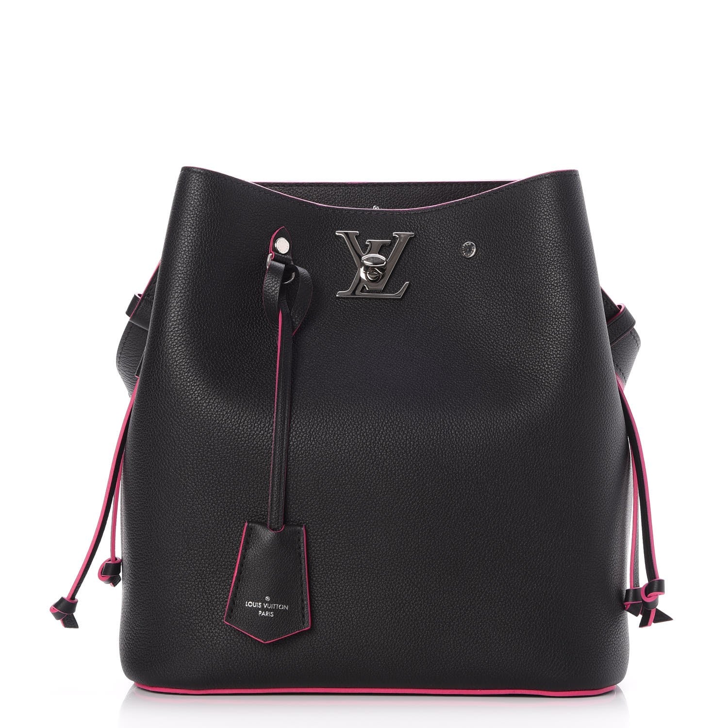 Louis Vuitton Calfskin Lockme Bucket Black 1 of 8