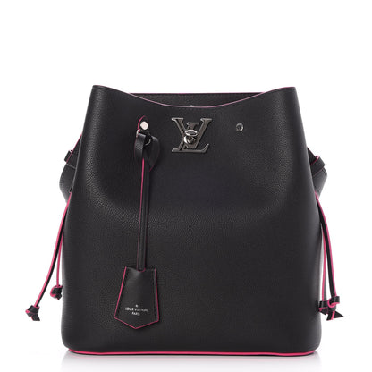 Louis Vuitton Calfskin Lockme Bucket Black 1 of 8
