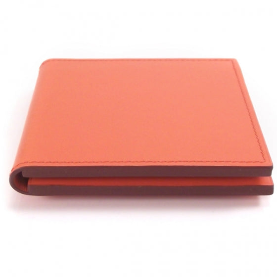 Leather Pocket Book Mirror Orange