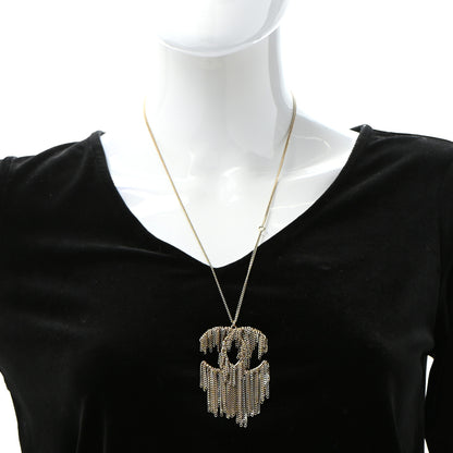 Chanel Chain Fringe CC Necklace Gold 2 of 5