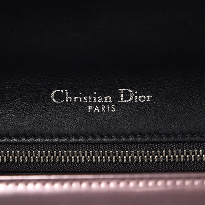 Christian Dior Metallic Patent Micro-Cannage Medium Diorama Flap Bag Pink 6 of 9