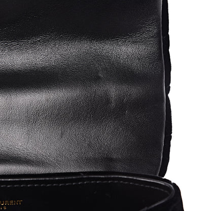 Saint Laurent Velvet Y Quilted Monogram Toy Loulou Chain Satchel French Black 9 of 13