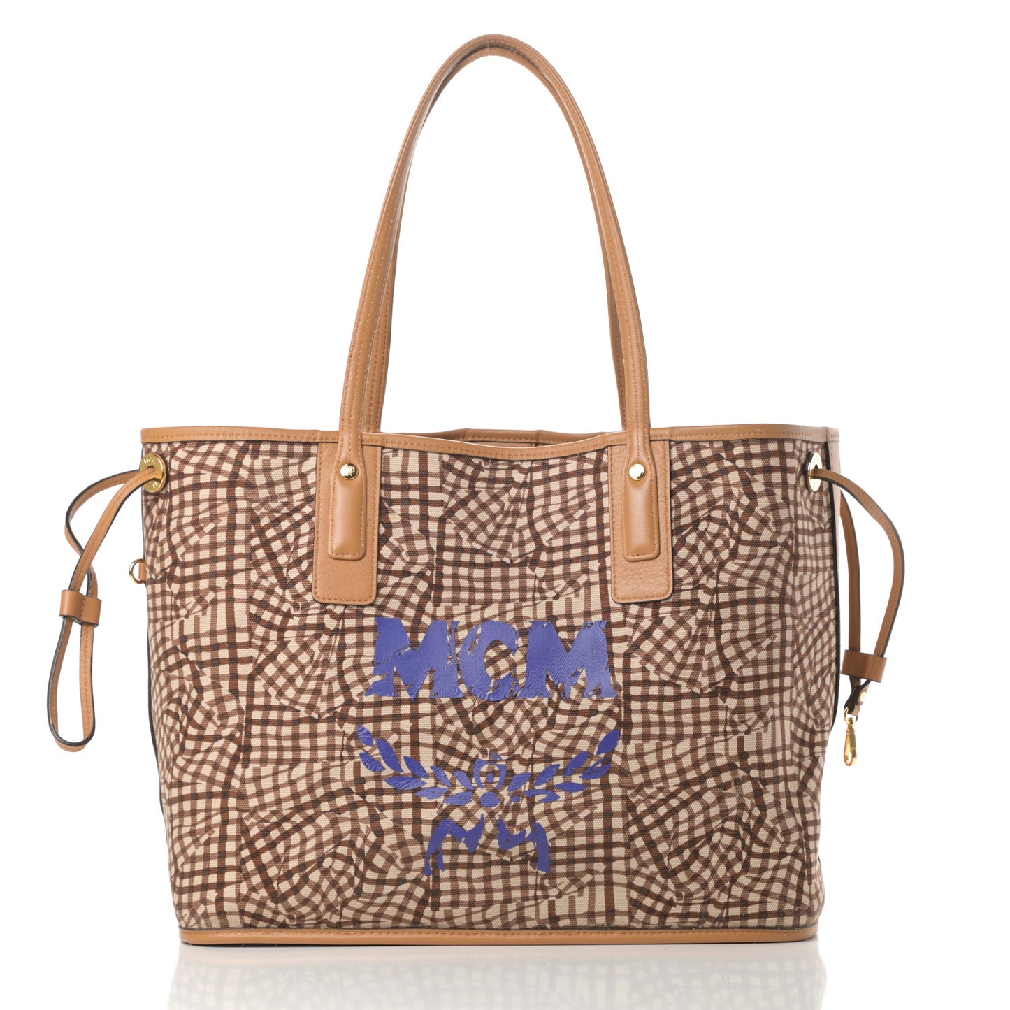Visetos Medium Liz Reversible Shopper Tote Cognac