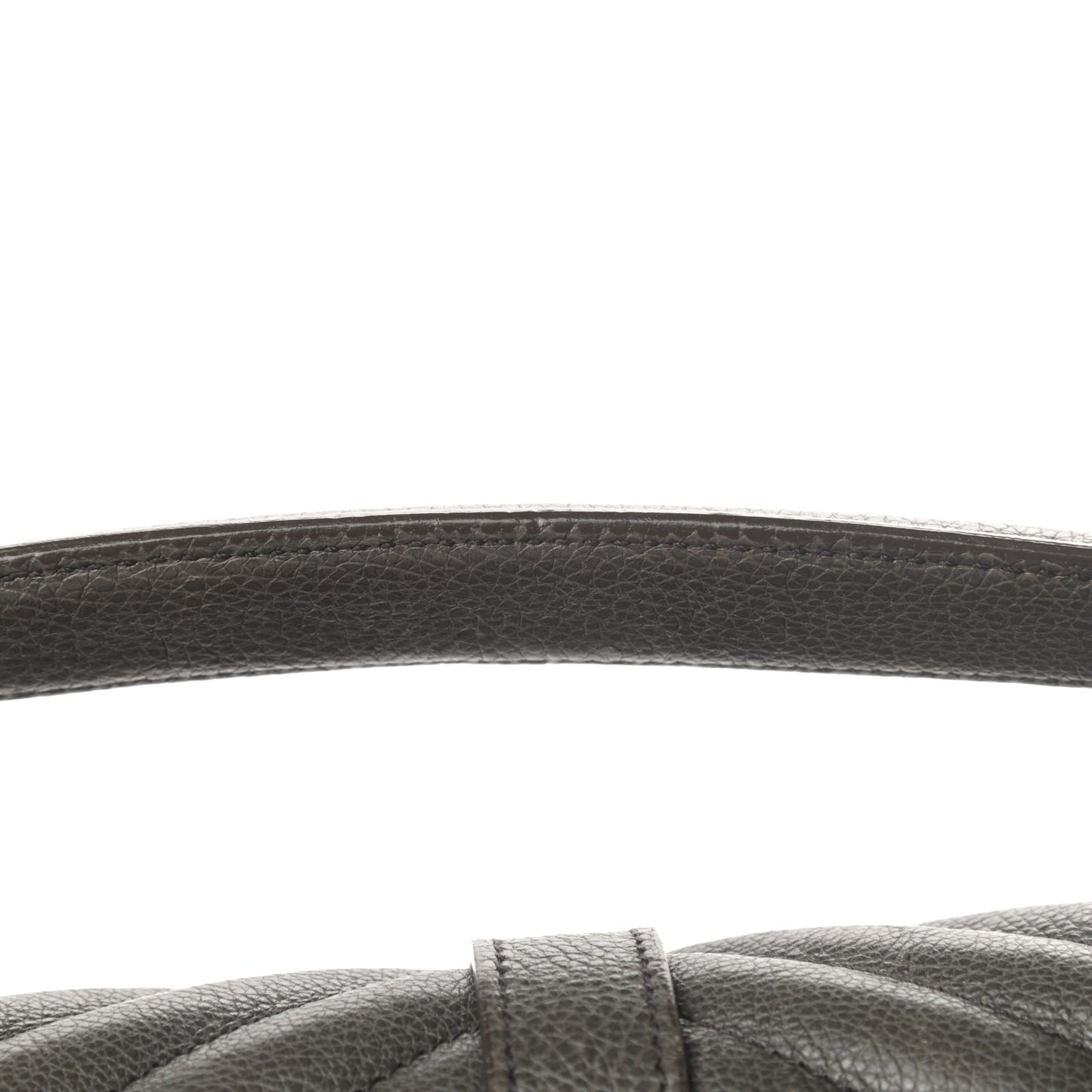 Calfskin Matelasse Chevron Monogram Large College Satchel Light Coal