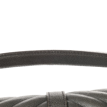 Saint Laurent Calfskin Matelasse Chevron Monogram Large College Satchel Light Coal 16 of 18