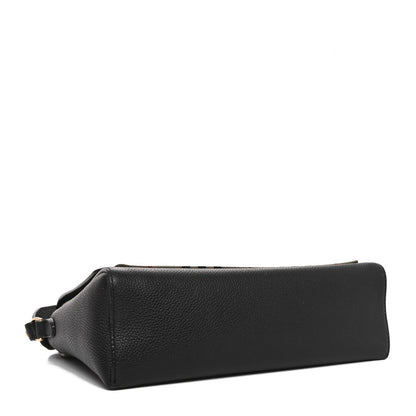 Burberry Grainy Calfskin Vintage Check Note Crossbody Bag Black 4 of 9