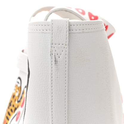 Louis Vuitton X NIGO Calfskin Tiger Journey Tote White 10 of 13