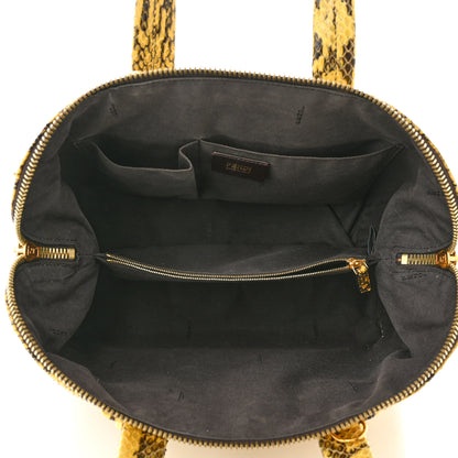 Fendi Snakeskin Small Chameleon Tote Yellow 5 of 10
