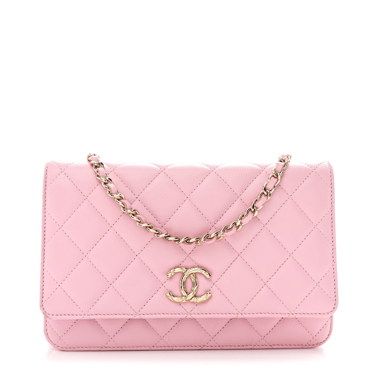 Chanel Caviar Quilted Wallet on Chain WOC Light Pink 1 of 10