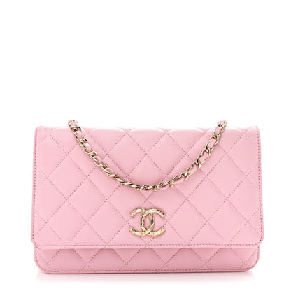 Chanel Caviar Quilted Wallet on Chain WOC Light Pink 1 of 10