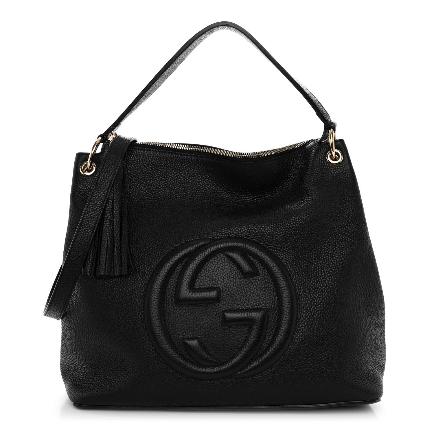 Gucci Pebbled Calfskin Large Soho Hobo Black 1 of 11
