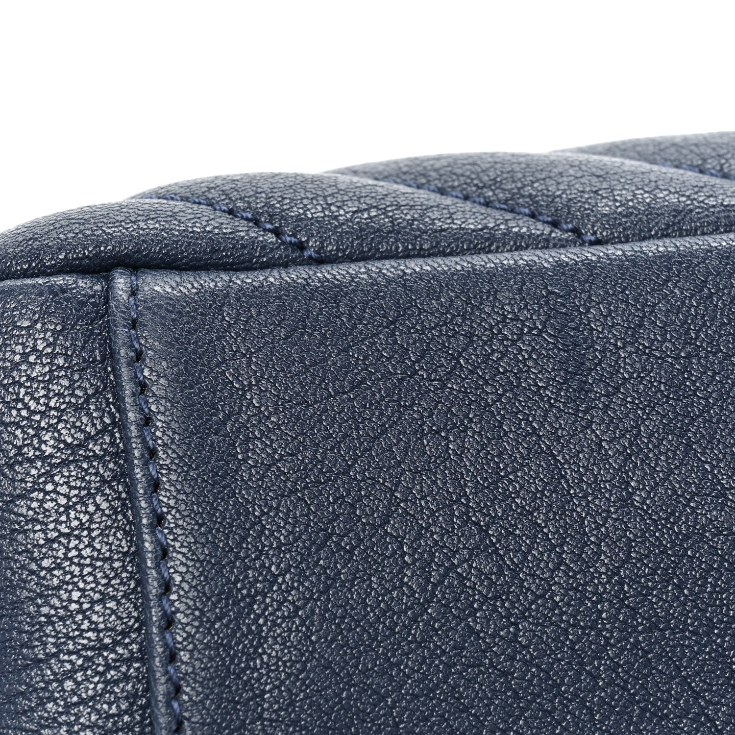 Saint Laurent Sheepskin Matelasse Chevron Monogram Medium College Bag Navy 11 of 13