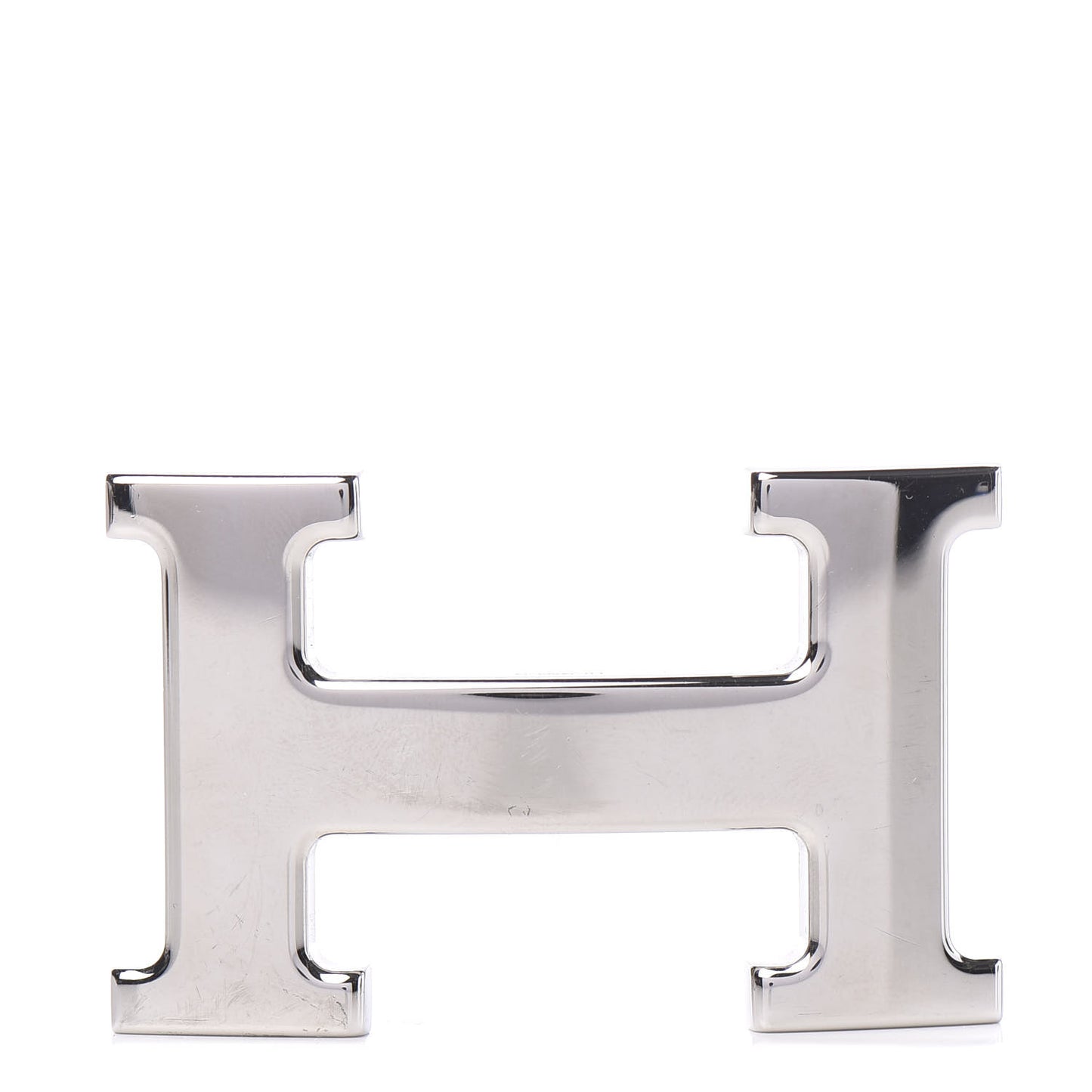 Polished Palladium 32mm H Belt Buckle Silver