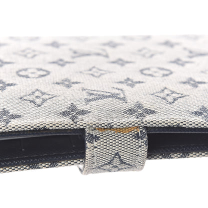 Louis Vuitton Mini Lin Small Ring Agenda Cover Blue 7 of 7