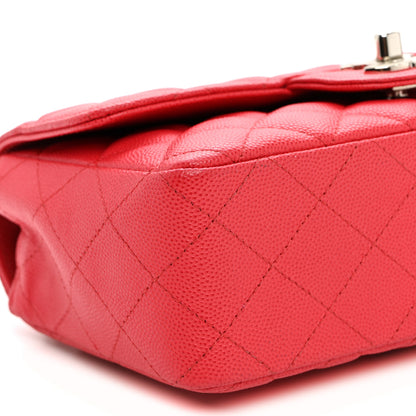 Chanel Caviar Quilted Mini Rectangular Flap Dark Pink 9 of 10
