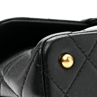 Chanel Lambskin Quilted Mini Flap Top Handle Bag Black 10 of 10