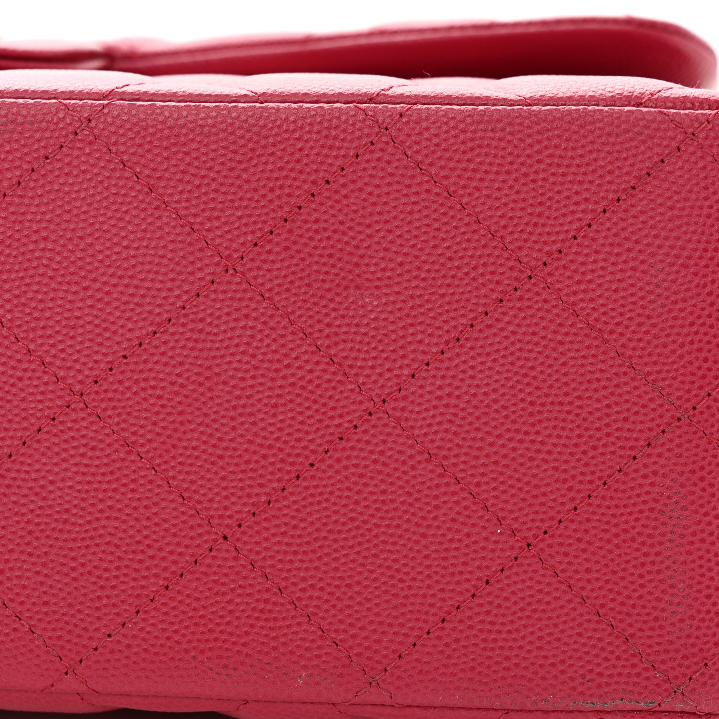 Caviar Quilted Jumbo Double Flap Dark Pink