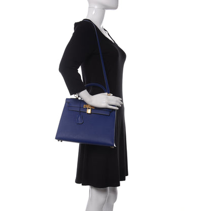 Hermes Epsom Kelly Sellier 28 Bleu Electrique 2 of 11