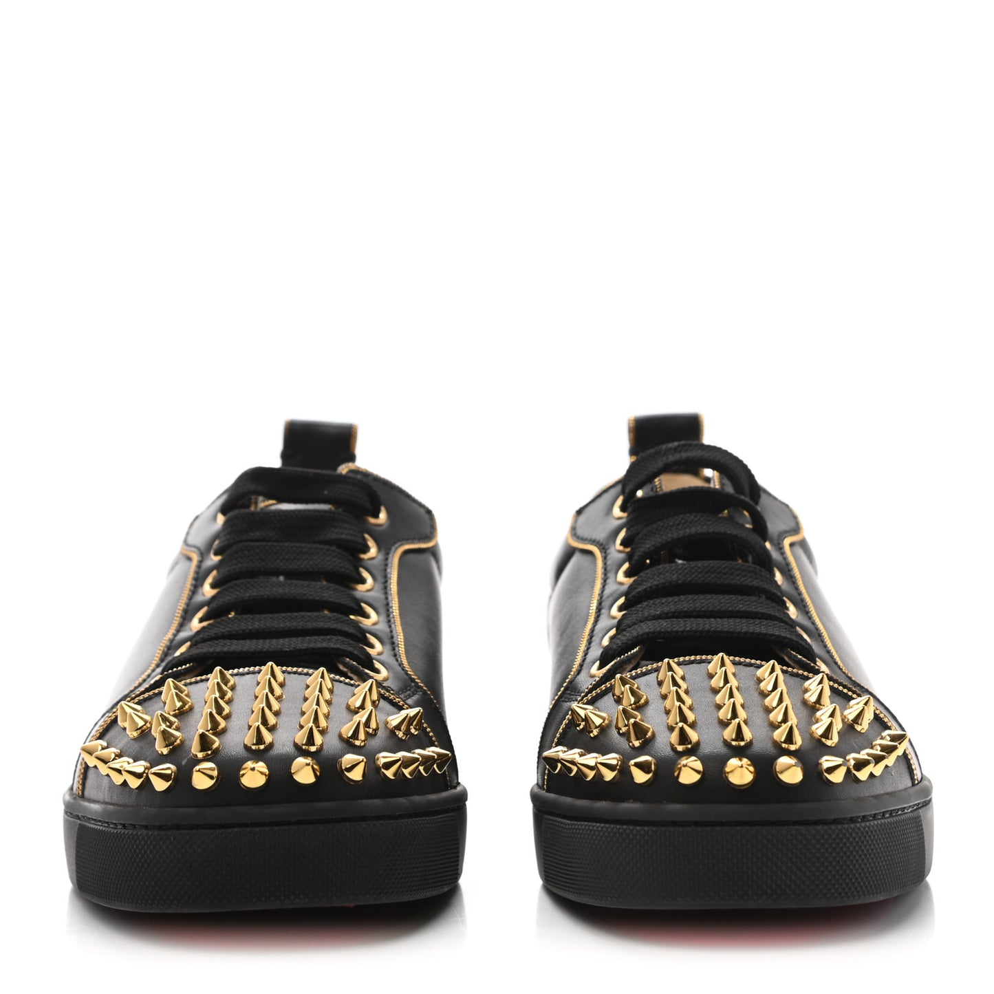 Nappa Spikes Womens Vieira Flat Sneakers 36 Black Gold