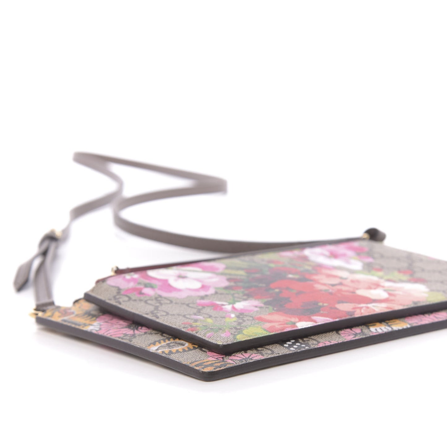 GG Supreme Monogram Bengal Blooms Shoulder Bag Beige Pink