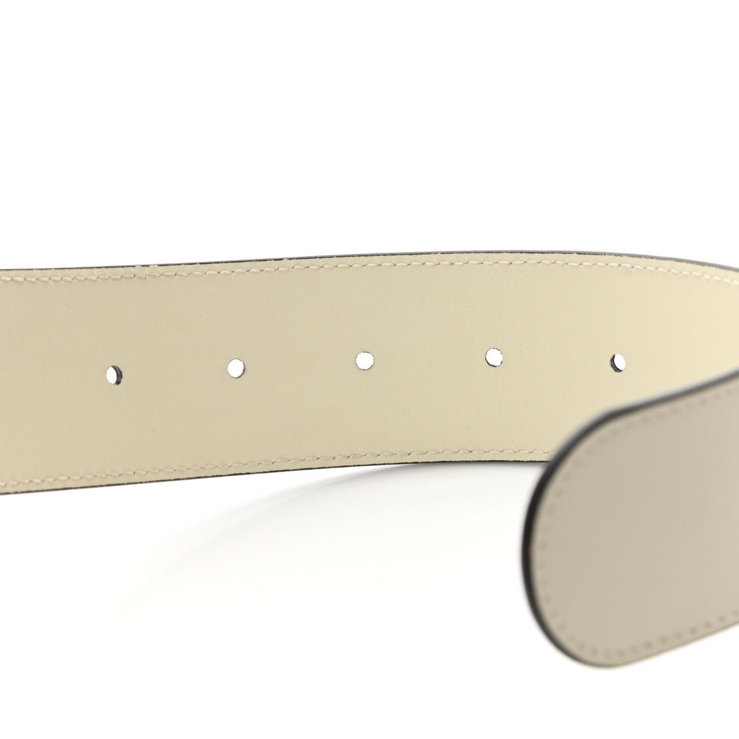 Calfskin Double G 40mm Belt 85 34 Mystic White