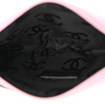 Chanel Calfskin Quilted Cambon Pochette Pink Black 5 of 13