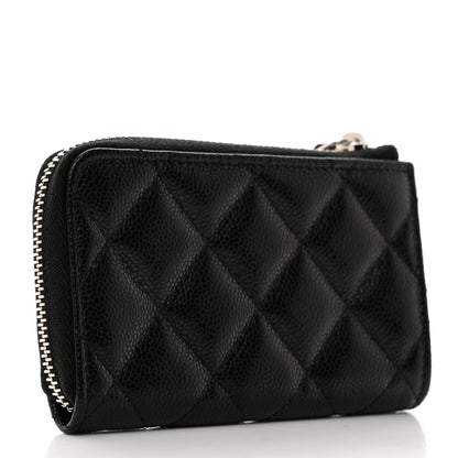 Chanel Caviar Quilted Zipped Key Holder Case Black 3 of 8