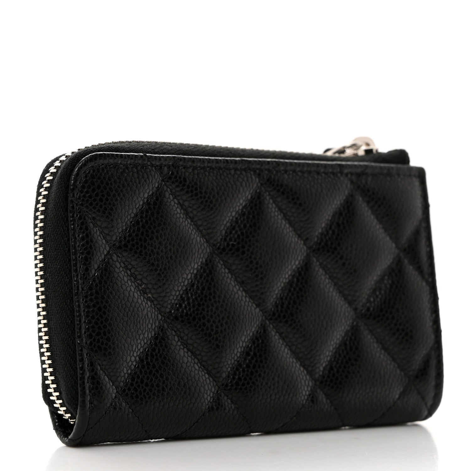 Chanel Caviar Quilted Zipped Key Holder Case Black 3 of 8