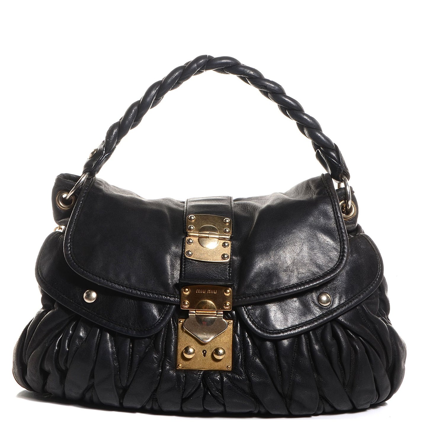 Nappa Matelasse Coffer Hobo Black