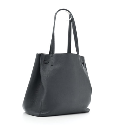 Celine Soft Grained Calfskin Small Belt Cabas Phantom Slate 3 of 13