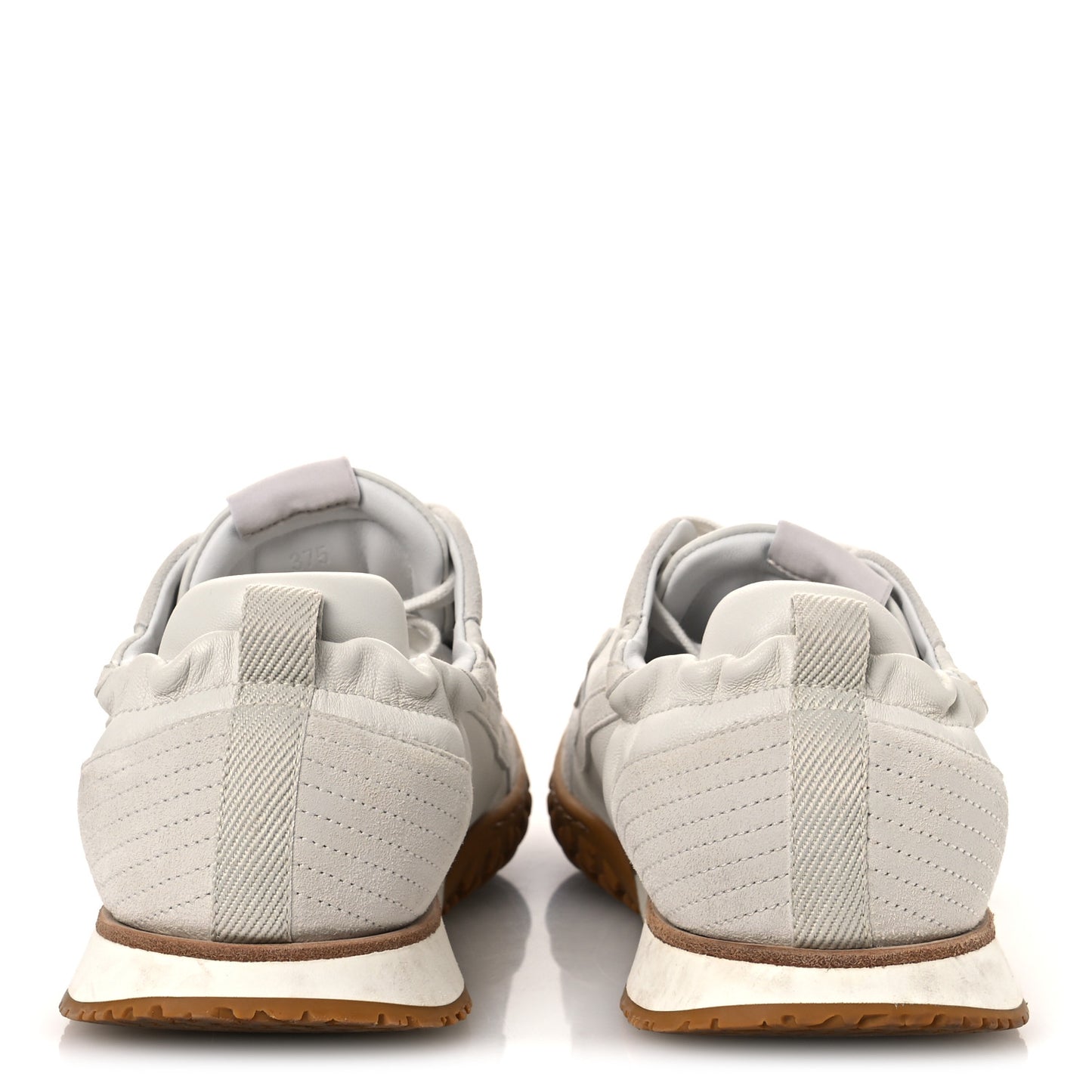 Nappa Suede Goatskin Womens Jet Sneakers 37.5 White