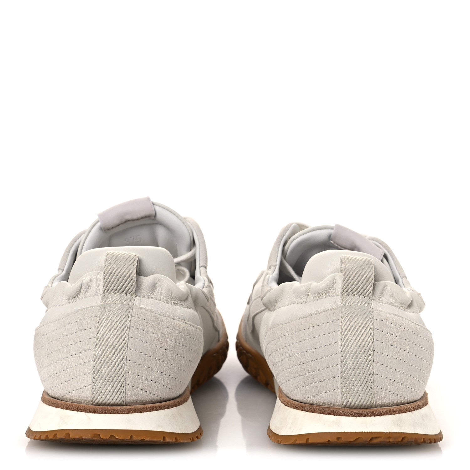 Hermes Nappa Suede Goatskin Womens Jet Sneakers 37.5 White 6 of 13