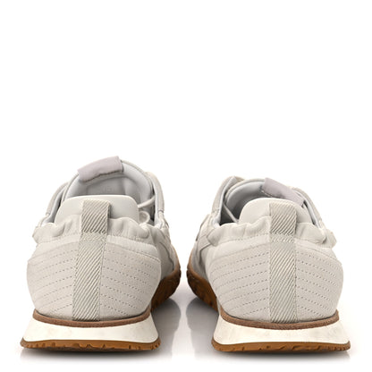 Hermes Nappa Suede Goatskin Womens Jet Sneakers 37.5 White 6 of 13