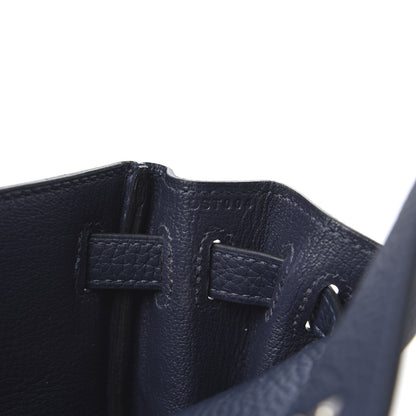 Hermes Taurillon Clemence Kelly Ado Backpack Bleu Nuit Rose D'ete Rouge H 6 of 8