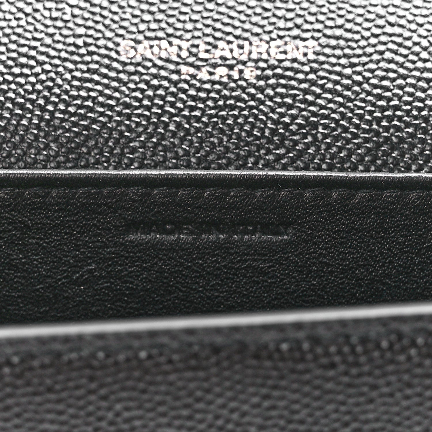 Saint Laurent Grain De Poudre Uptown Chain Wallet Black 7 of 14