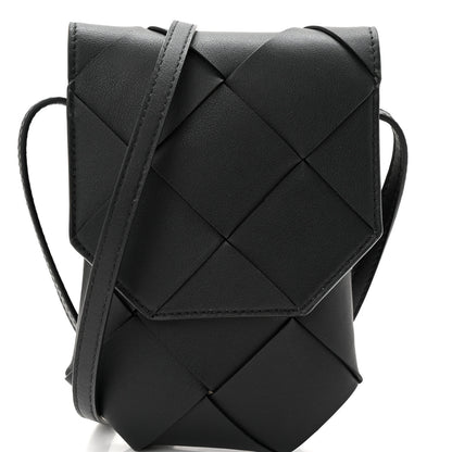 Bottega Veneta Nappa Maxi Intrecciato Diago Phone Pouch Black 8 of 10