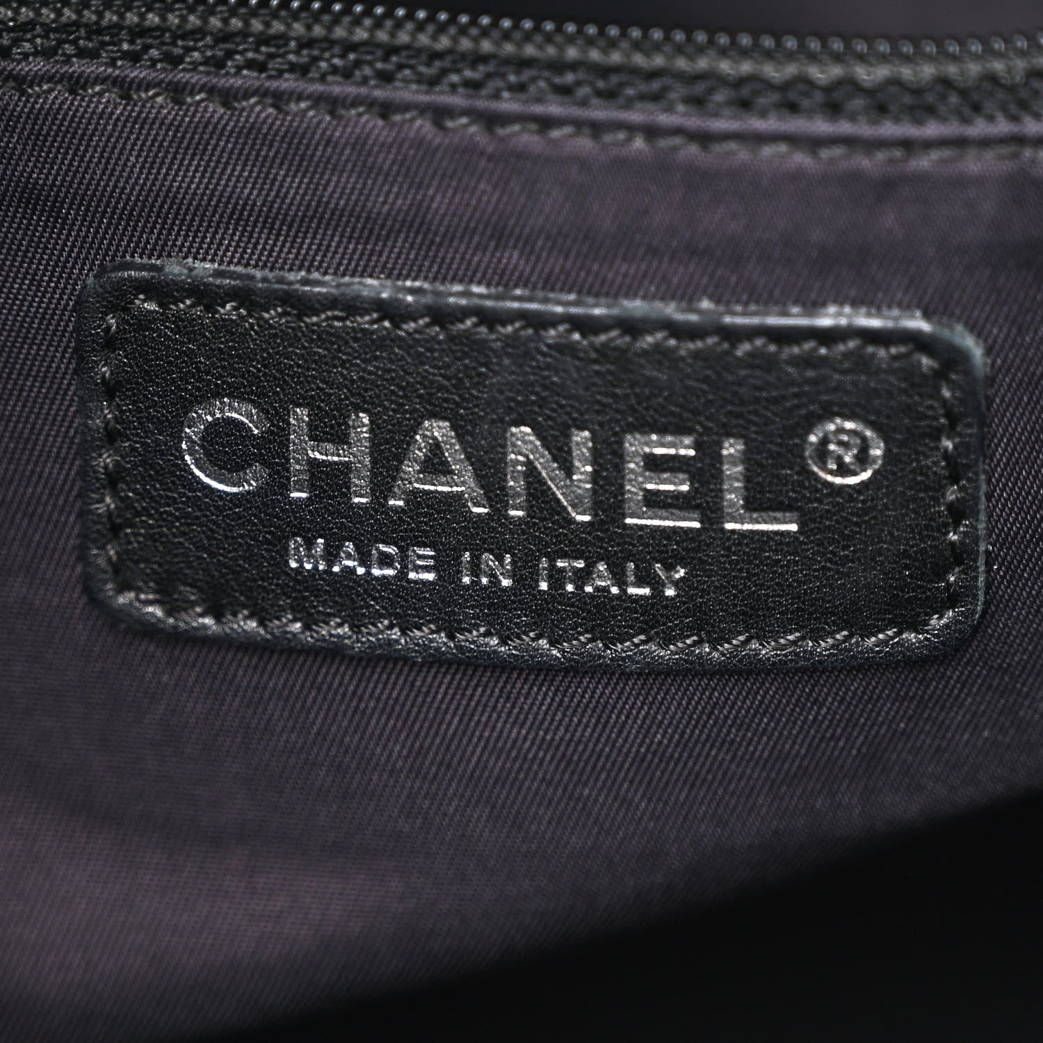 Chanel Coated Canvas Quilted Small Paris Biarritz Tote Black 6 of 12