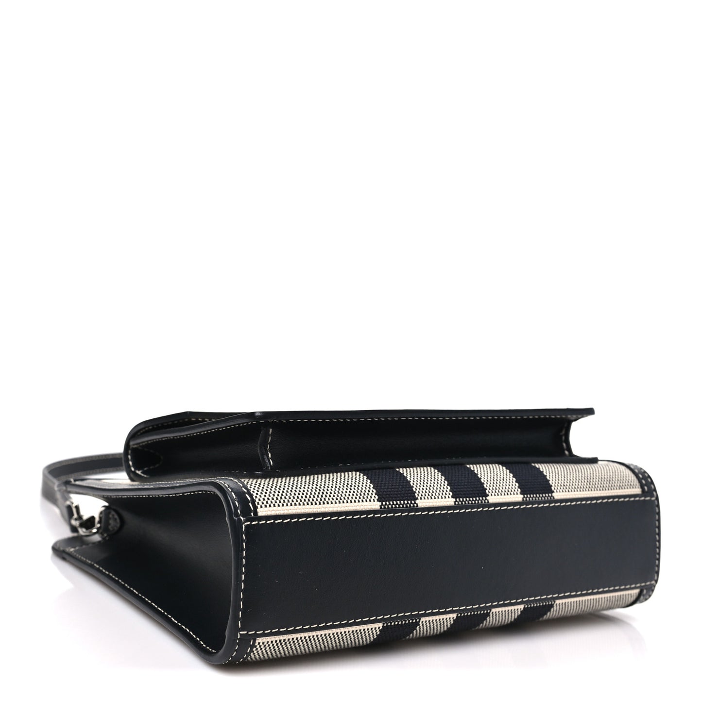 Smooth Calfskin Archive Canvas Check Mini Pocket Bag Butter Beige Black Butter Beige Black