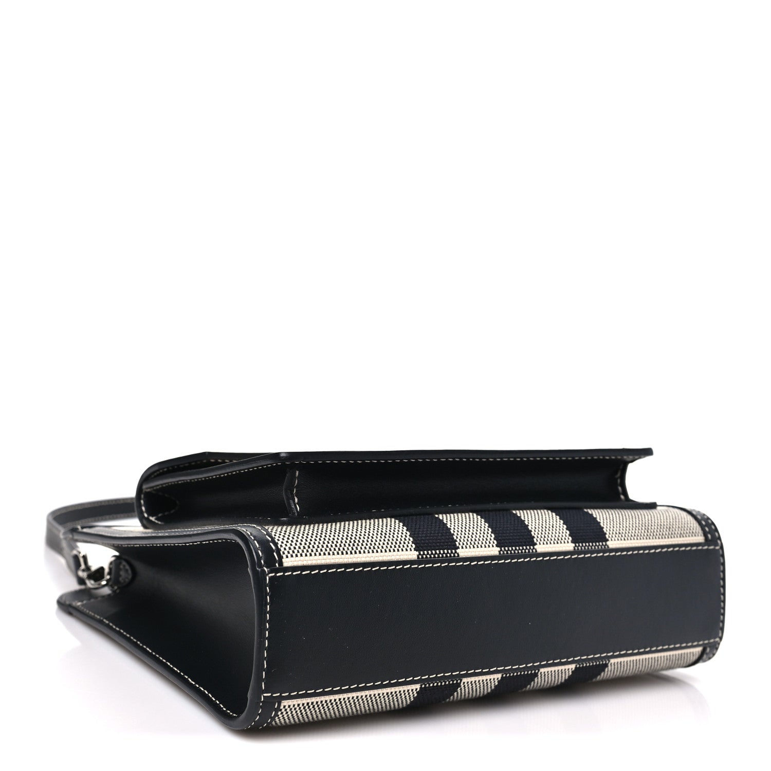 Burberry Smooth Calfskin Archive Canvas Check Mini Pocket Bag Butter Beige Black Butter Beige Black 4 of 9