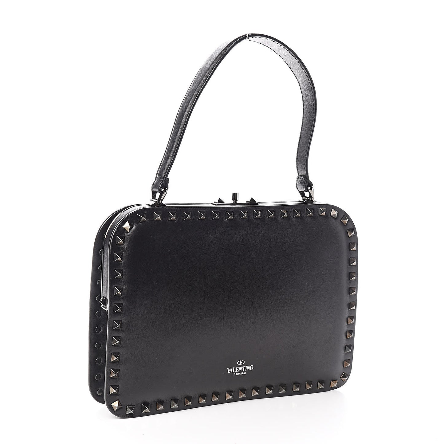Vitello Rockstud Frame Bag Black