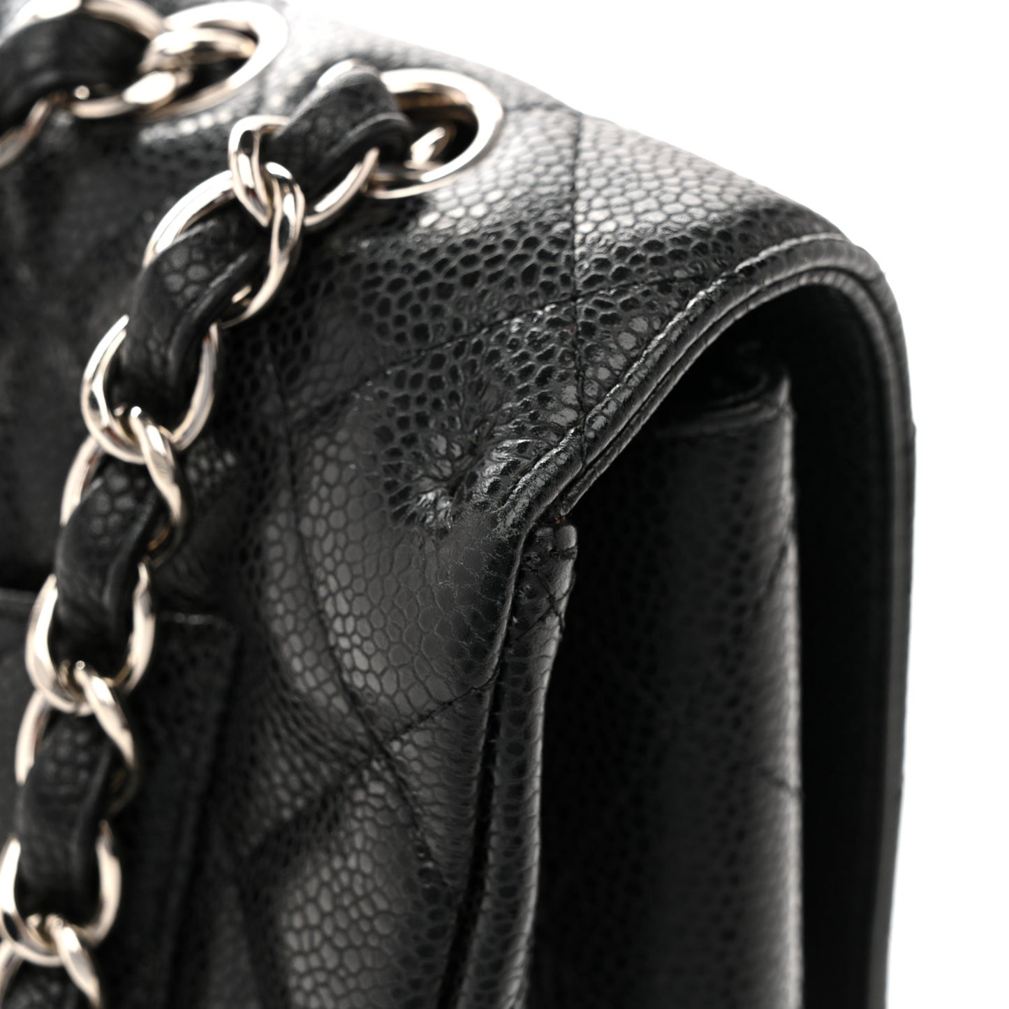 Caviar Quilted Jumbo Single Flap Black