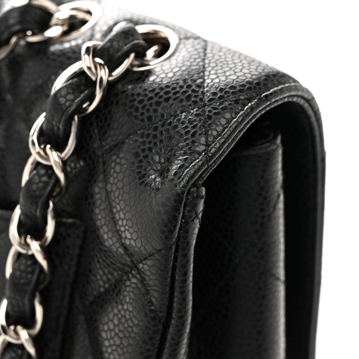Chanel Caviar Quilted Jumbo Single Flap Black 11 of 12