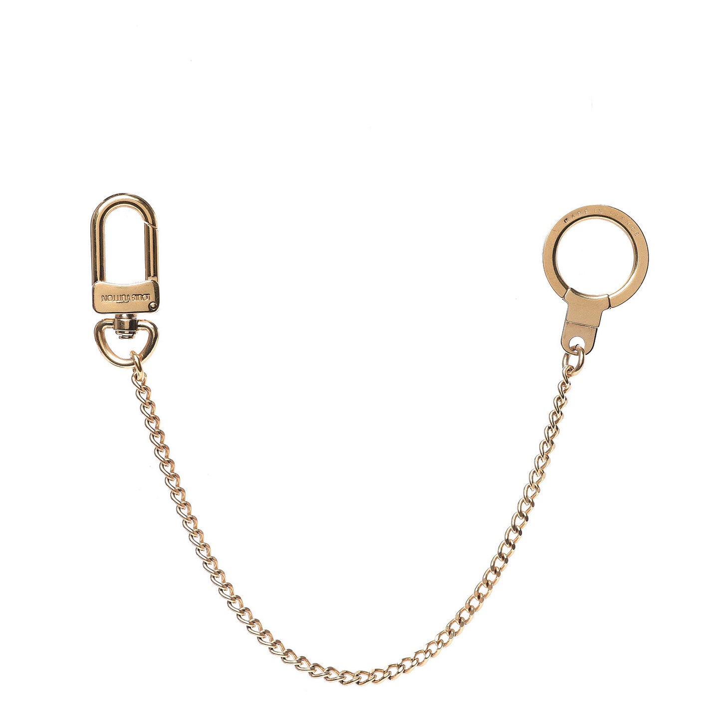 Metal Pochette Extender Key Ring Chain Gold